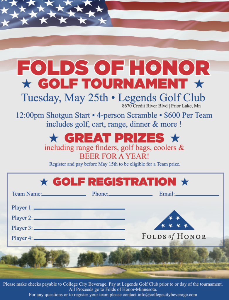 Folds of Honor Golf Tournament College City Beverage